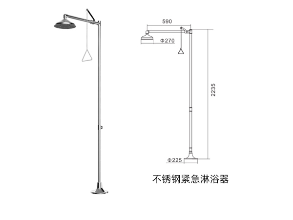 不銹鋼緊急淋浴器